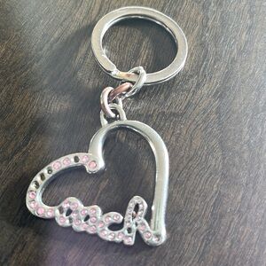 Coach heart keychain.
